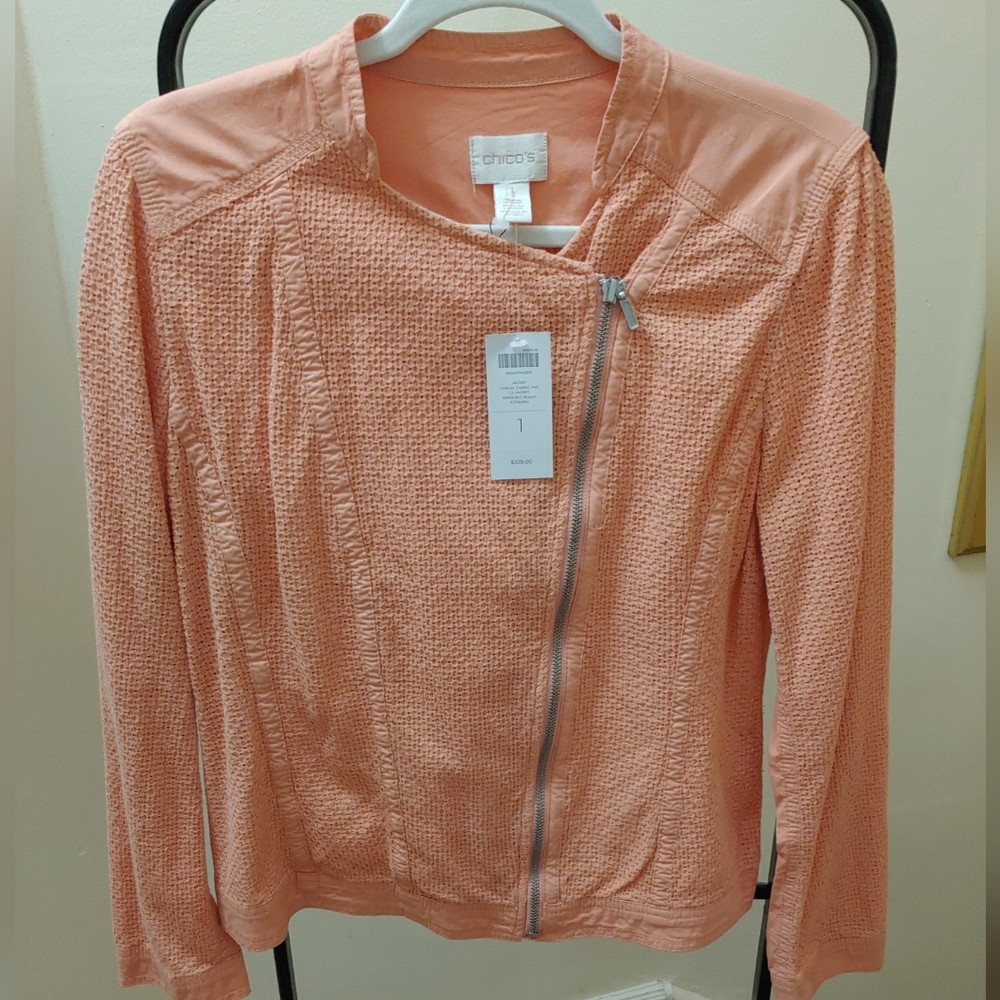 Chico's SIZE 1, Lightweight ZIP-UP Jacket. NWT.